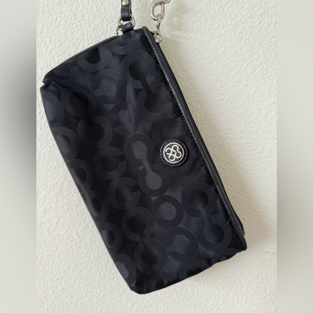 Coach black clutch; excellent condition